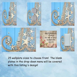 ANGELNETZ MEERESSCHALEN SEESTERNE AQUA BLAULICHT SCHALTERPLATTE STECKDOSE WANDPLATTE  - Bild 1 von 28