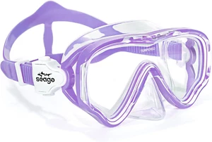 Kids Swim Goggles Snorkel Diving Mask for Youth(5-15), Anti-Fog 180° Clear View - Picture 1 of 12