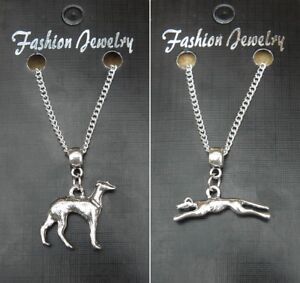 Greyhound Dog Pendant Necklace 18" or 24 Inch Chain