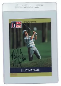 BILLY MAYFAIR Signed 1990 PRO SET Golf Card #70 PGA Tour Arizona State TIN CUP - Picture 1 of 2
