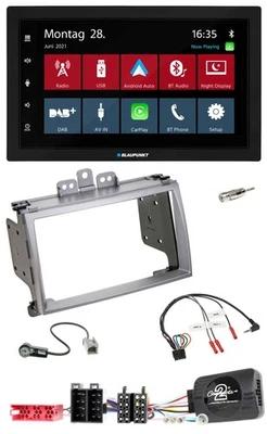 Blaupunkt Lenkrad Bluetooth DAB 2DIN USB Autoradio für Hyundai i20 2009-2012 sil - Bild 1 von 4
