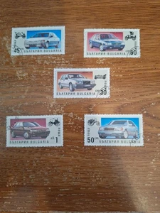 5 Car Stamps  Bulgaria - Picture 1 of 2