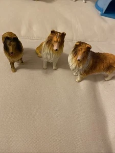 Vintage Rough Collie Plastic Figurines - Picture 1 of 5