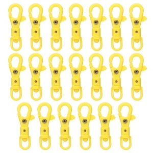 20 Pcs Plastic Lobster Claw Clasps Swivel Snap Hook Trigger Clip, Yellow - Picture 1 of 5