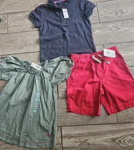Girls Sz 7 Hannah Andersson Shorts, Gap Kids & Naartjie Tops. ALL BNWT - Picture 1 of 7