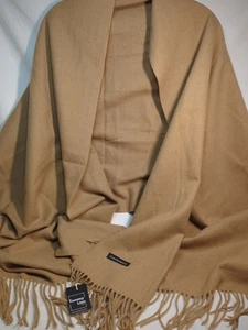 Tommy Lion Cashmere Scarf In Light Brown. NWT - Picture 1 of 5