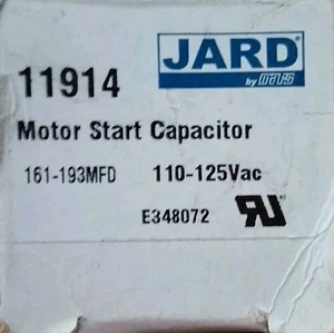 Jard 11914 Start Capacitor 161-193 MFD 110/125V - Imagen 1 de 3