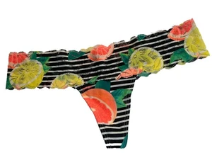 PINK Victoria’s Secret Extra Low Rise Thong Panty Multicolor Fruit Design Small - Picture 1 of 8