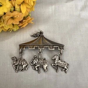 Spilla tenda circo James Avery vintage spilla giostra elefante cavallo cammello (A35) - Foto 1 di 7