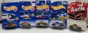 Hot Wheels 3-WINDOW '34 FORD Lot of 5 Different Versions Limitd Editions Redline - Picture 1 of 14