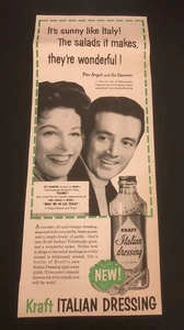 1956 PIER ANGELI, VIC DAMONE for Kraft Italian Dressing - Vintage Magazine Ad - Bild 1 von 1