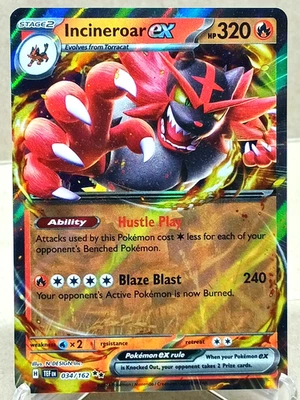 Incineroar Ex 034/162 Sv05: Temporal Forces Pokemon TCG - Image 1 of 2