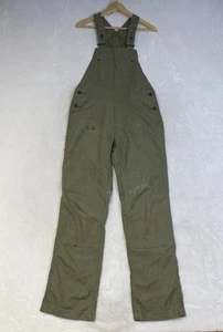 Patagonia Hemp Canvas Carpenter Double Knee Bib Overalls Women Small Army Green - Picture 1 of 12