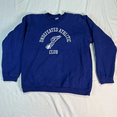 Undefeated Men’s XL Athletic Club Pullover Heavy Sweatshirt Blue Crew Neck - Image 1 of 4