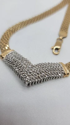 COLLAR DE DIAMANTES Y ORO DE 10K 2,65 QUILATES Foto 1 de 4