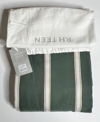Funda nórdica Restoration Hardware Teen Vintage Crew Stripe doble verde $139 Foto 1 de 4