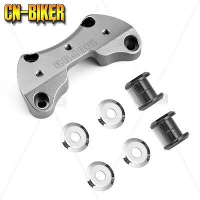 CNC Handlebar Riser 1" Top Clamp + Bushings Kit For Harley Touring Road King 97+ - Image 1 of 4