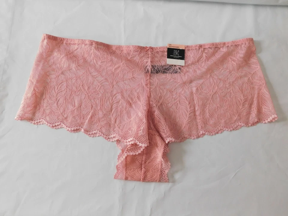 Inc International Concepts Women's Plus 2-pack Lace Boyshort Panties Pink 2x