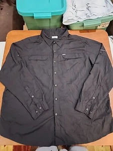 Columbia PFG Omni-Shade Men's 3X L/S Black Vented Button Down EUC. GB30 - Picture 1 of 9