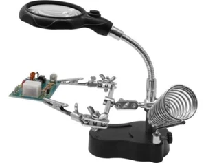 DONAU UTENSILE PER MODELLISMO HELPING HAND LENTE D'INGRANDIMENTO + LED ART HH3 - Imagen 1 de 2