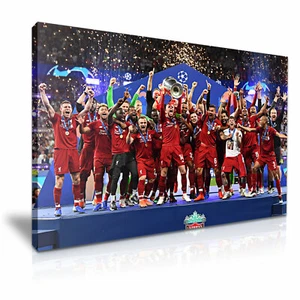 Liverpool 2019 Euro Champions Fußball Leinwand moderne Kunst ~ 5 Größen zur Auswahl - Bild 1 von 7