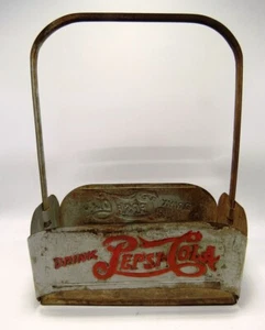 Vintage Pepsi-Cola Metal 6 Pack Bottle Carrier - Restorable - Picture 1 of 5