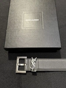 HAZ UNA OFERTA CINTURÓN YSL YVES SAINT LAURENT CASSANDRE CINTURA LOGOTIPO 3D AUTÉNTICO - Imagen 1 de 24