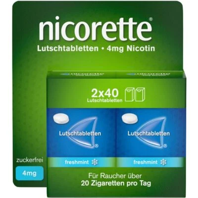 JOHNSON & JOHNSON NICORETTE freshmint 4 mg Lutschtabletten gepresst 80 St PZN10933968