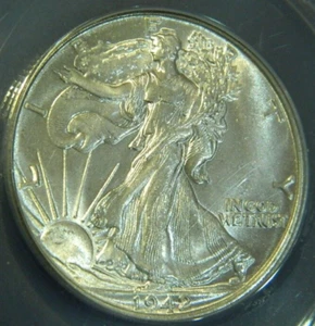 1942 Walking Liberty Half Dollar ANACS MS64 (Lot#10-11) - Picture 1 of 8