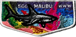 Malibu Lodge 566 Western Los Angeles County Council CA Flap White Bdr (AR4015) - Picture 1 of 1