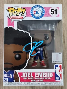 Joel Embiid Signed Funko POP! #51 NBA Philadelphia 76ers Sixers LEGEND RAD - Picture 1 of 1