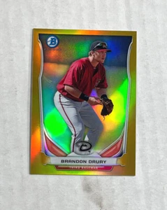 BRANDON DRURY 2014 Bowman Chrome MINI GOLD REFRACTOR SP RC 14/25! ANGELS! - Picture 1 of 2