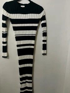 Junior Ella Moss Size small Striped long Dress - Picture 1 of 3