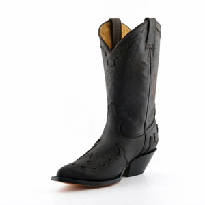 Unisex Grinders Arizona Brown Leather Cowboy Boot Western Slip On Pointed Boots - Picture 1 of 7