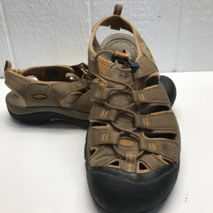 Keen Newport H2 Mens 12 Brown Leather Hiking Trail Water Beach Sandals Shoes - Picture 1 of 12