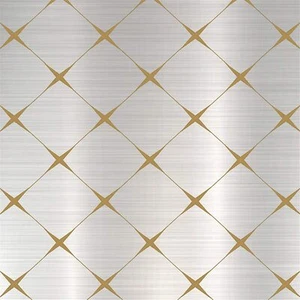 Lattice Metallic PET Brushed Wallpaper Metal Texture Self-adhesive Wallpaper - Picture 1 of 11