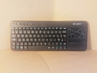 Teclado táctil inalámbrico Logitech K400r, negro, usado; falta receptor - Imagen 1 de 4