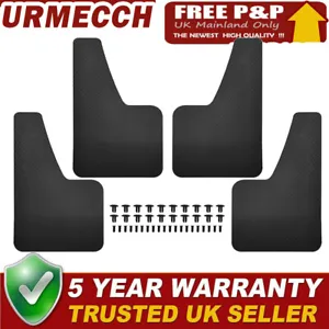 UNIVERSAL Car Rally Black MUDFLAPS Mud Flaps SET of 4 Front & Rear TOP QUALITY - Picture 1 of 11