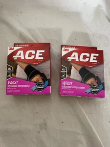 Lot of (2) 3M Ace 203966 Wrist Support, Adjustable Compression, Moderate Support - Picture 1 of 9