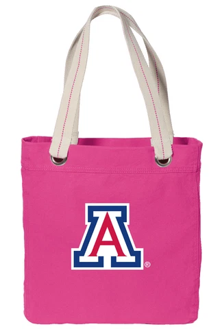 Arizona Wildcats Tote Bag RICH PINK DYED CANVAS - FULLY LINED! Cover
