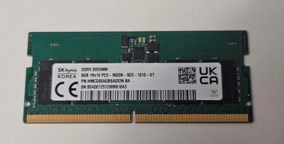 Hynix 8GB 1Rx16 PC5-5600B SODIMM ¡Memoria RAM HMCG66AGBSA092N! Foto 1 de 2