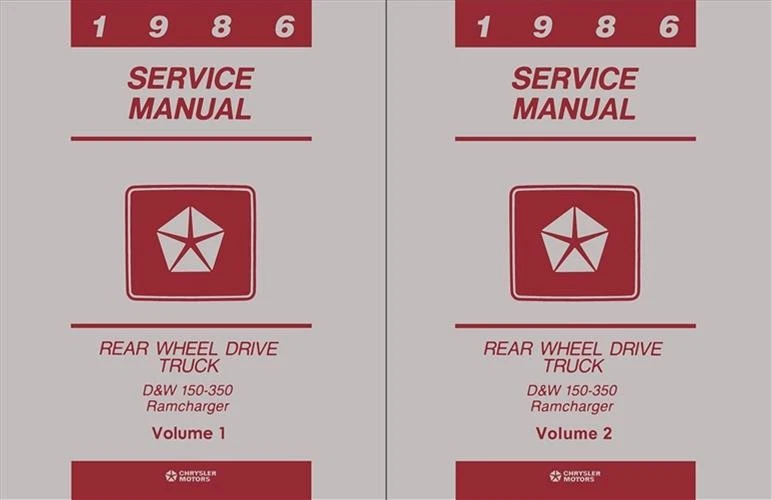1986 Dodge Truck Shop Manual D150 D250 D350 W150-W350 Pickup Ramcharger Service - Image 1 of 4