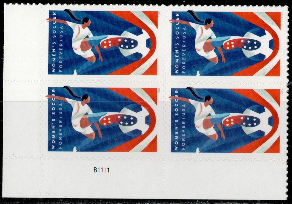 U.S. #5754 Women's Soccer FOREVER (2023) PB4 MNH - Image 1 of 1