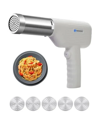 Máquina de fideos inalámbrica 5 en 1 para hacer pasta portátil con cortadores y tubo para salchichas Foto 1 de 4