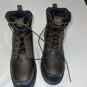 Ariat Men's Overdrive 8" Wide Square Toe Waterproof Comp Toe Work Boots Brown 13 - Picture 1 of 11