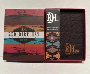 Red Dirt Hat Co faltbares Kartenetui Echtleder Geldbörse braun * Neu mit Etikett - Bild 1 von 6