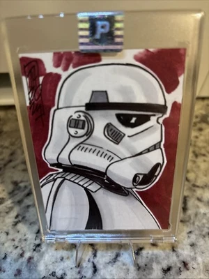 Штурмовик Star Wars оригинальный художественный эскиз карта на Том Ходжес (1/1 оригинальное искусство) - Изображение 1 из 4