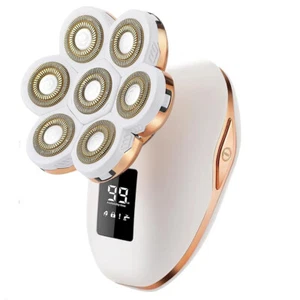 Electric 5-In-1 Razors for Women Wet/Dry 7D Rechargeable Rotary Shaver for Legs - Picture 1 of 15