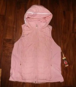 NWT Womens TANGERINE Salmon Pink Full Zip Hoody Vest Size M Medium - Picture 1 of 2
