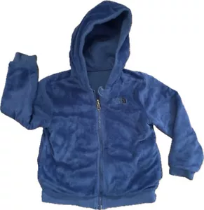 The North Face Reversible Zip Up Hoodie Coat Jacket Unisex 3T 3 Terry Cloth - Picture 1 of 6